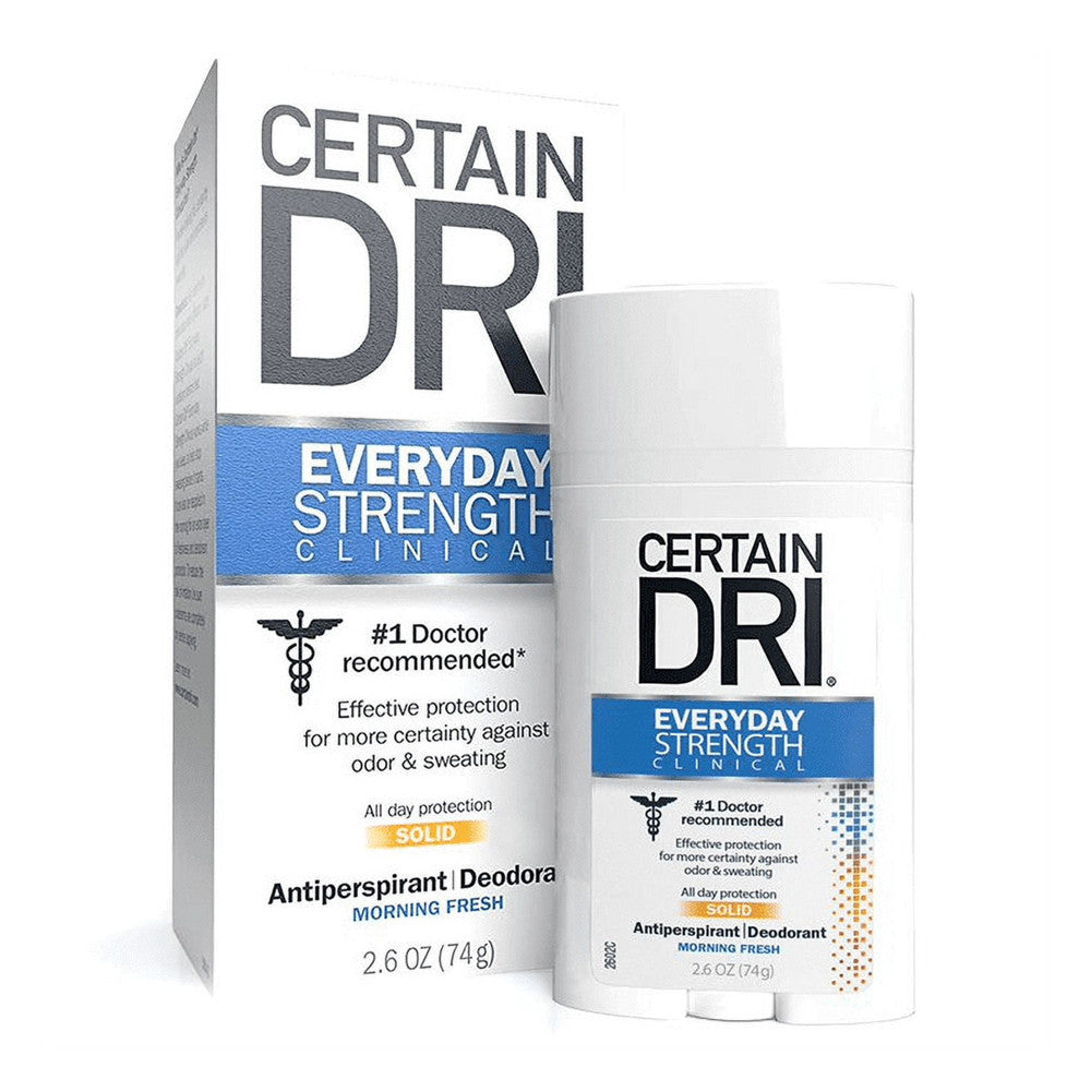 Certain Dri Everyday Strength Clinical Deodorant Solid, Morning Fresh, 2.6 Oz